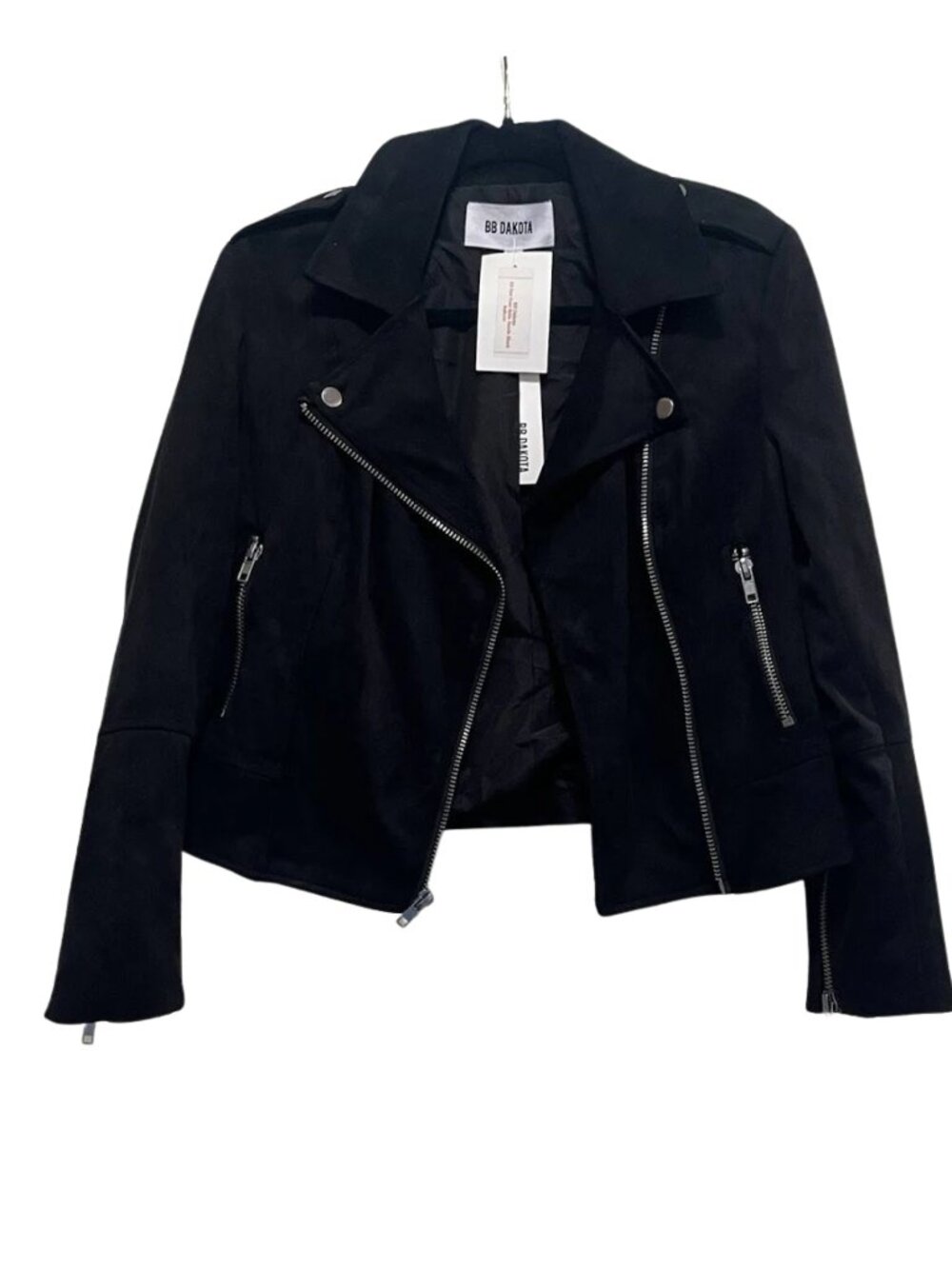 Blake Suede Faux Suede Moto Jacket